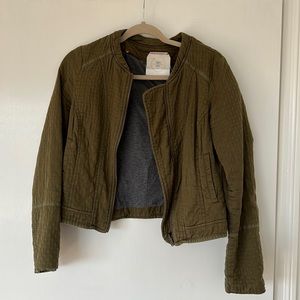 Olive bomber jacket Anthropologie